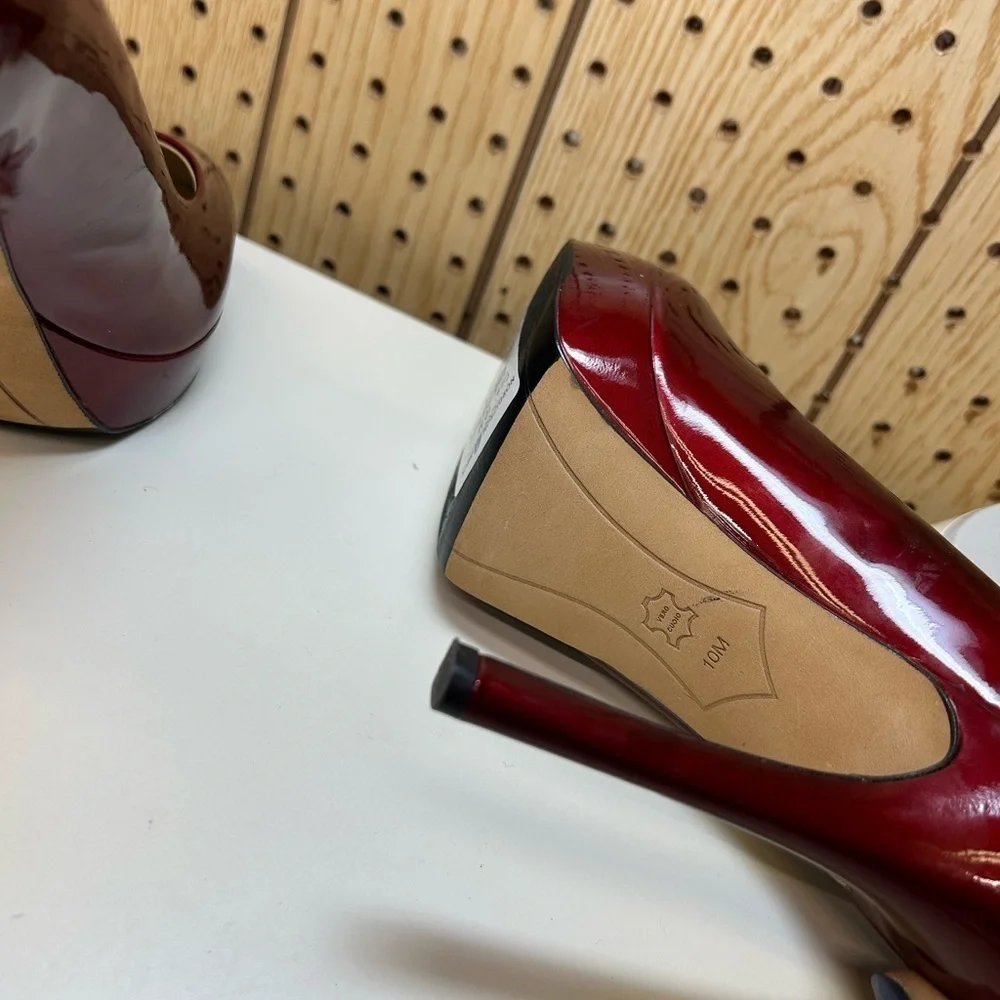Joan & David Burgundy Stiletto Heels size 10M